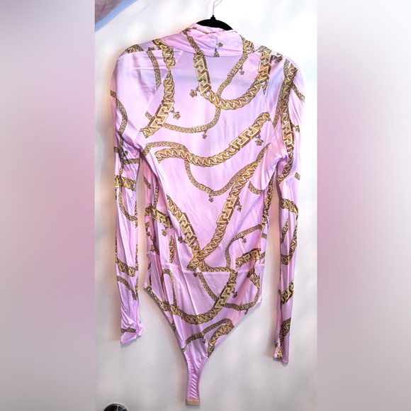 Versace gold chain print bodysuit size 40 - Picture 6 of 9